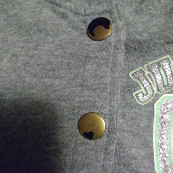 Justice girls hoodie, Gray with glitter size: 8/10 - Picture 8 of 8